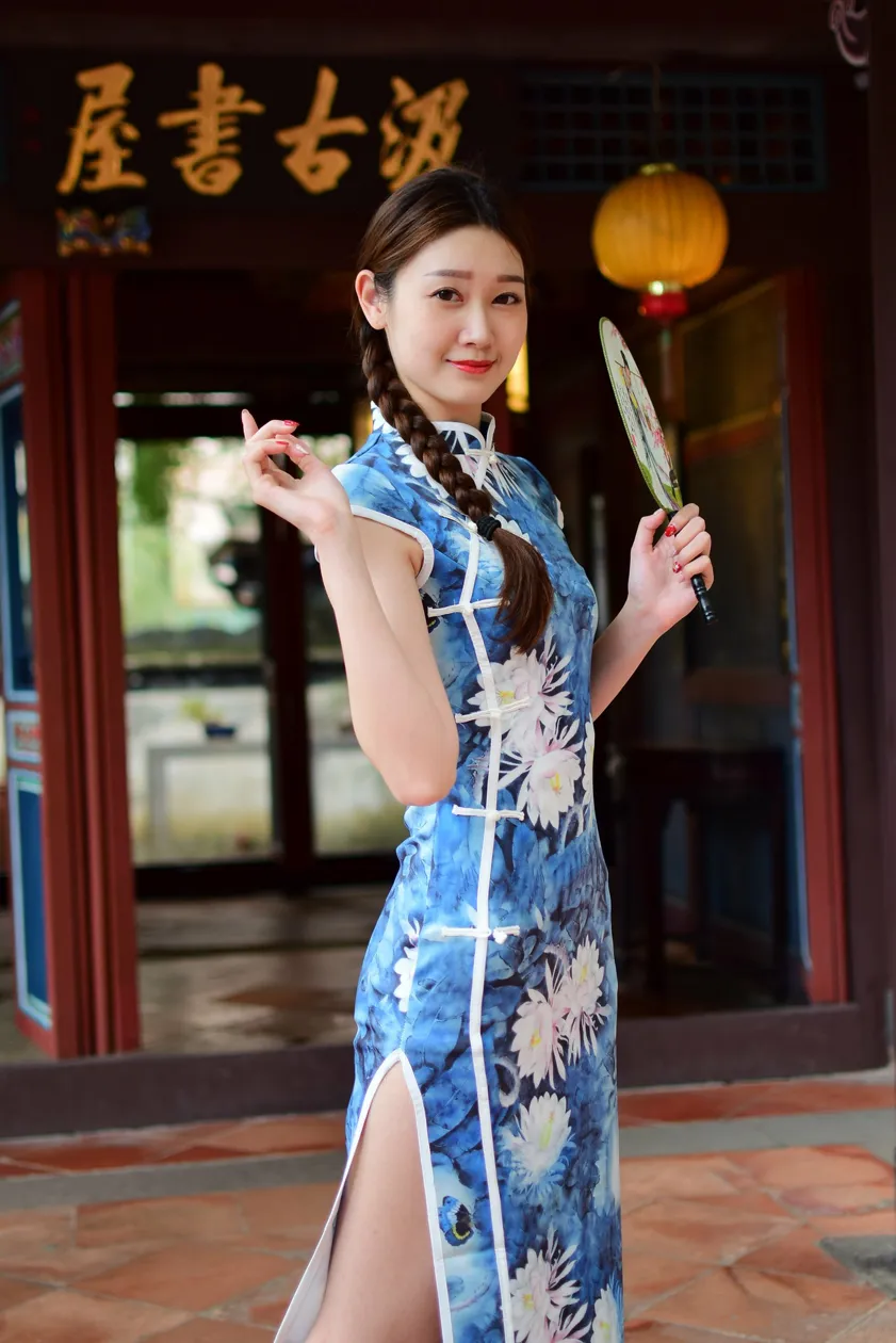 NO.174 美元 高衩长旗袍白高跟美腿 10