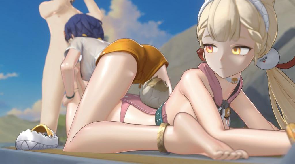 [H动漫] [GS_mel] Swim 足交,口交,3P