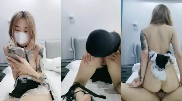 [国产片] 萝莉嫩妹女仆在床上被变态蒙面大哥蹂躏，皮鞭抽逼舔穴舔菊花，深喉草嘴吸蛋蛋 苗条,美腿美脚,美臀,美腿,口交,内射中出,后入