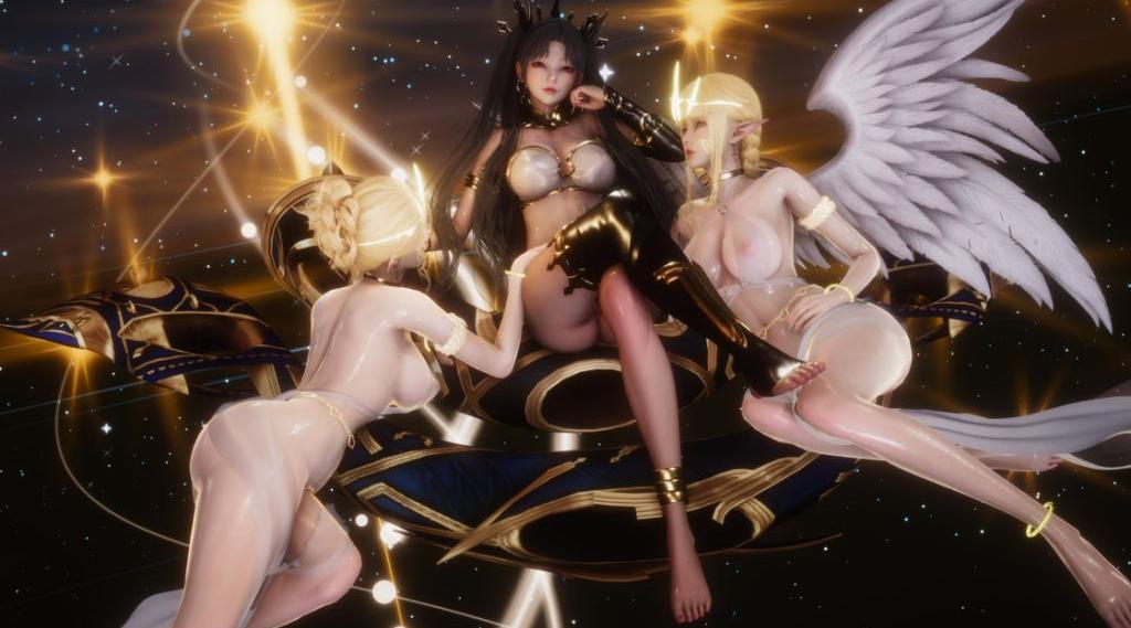 [人妖伪娘] [Elarbaby] Ishtar’s Erotic Dream! 巨乳,口交,3P,妖精,扶她